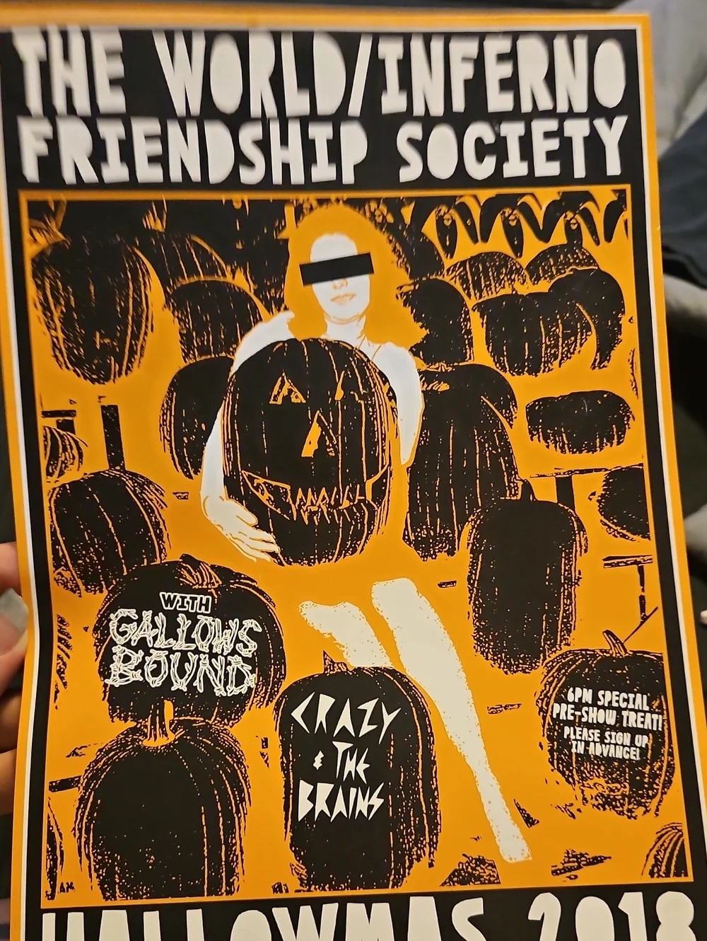 World Inferno Friendship Society Hallowmas 2018 Poster